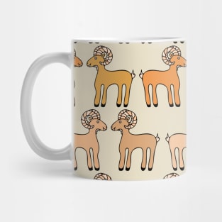 Cute Mouflon Pattern (Mountain Goat) Mug